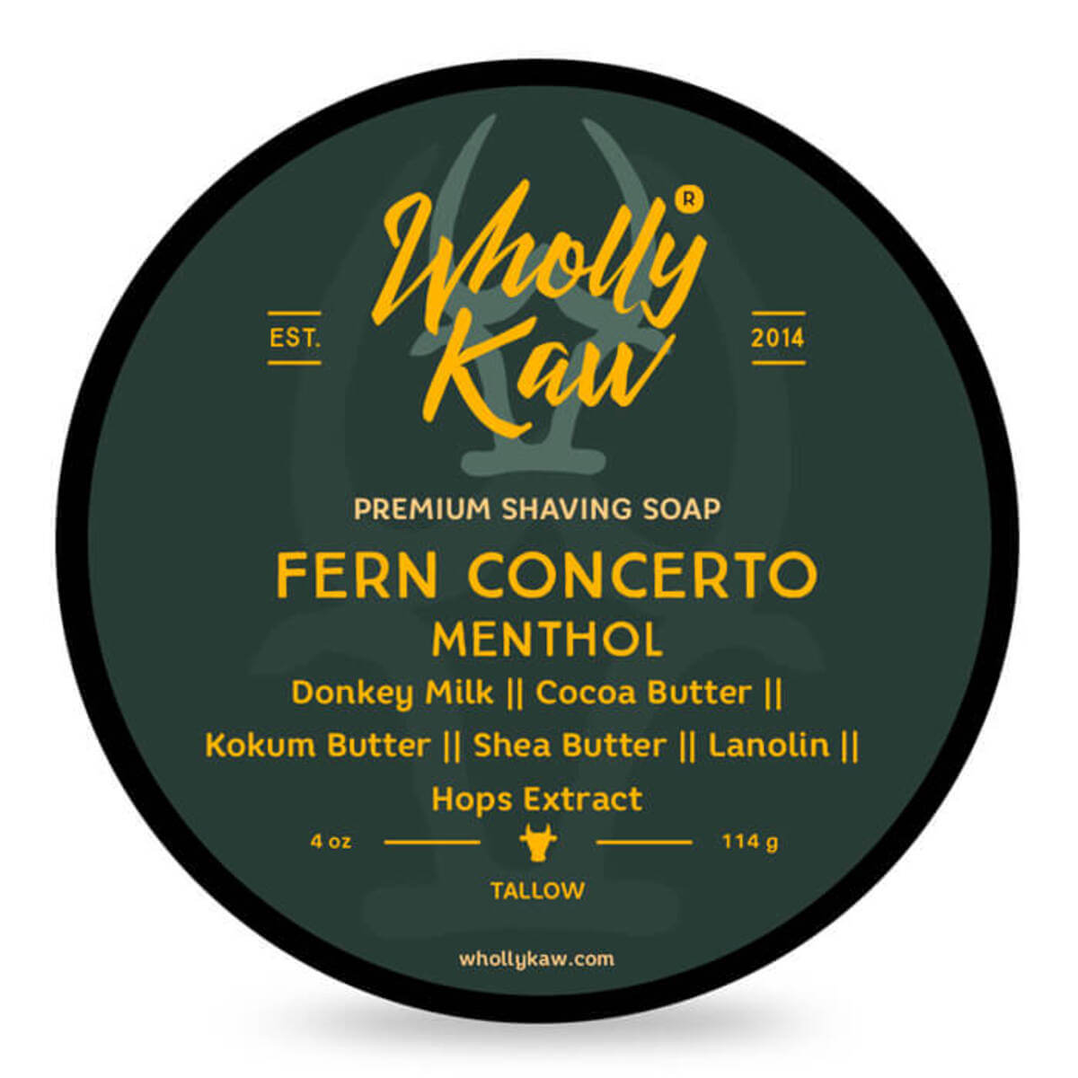 Wholly Kaw shaving soap Fern Concerto 114g